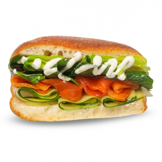 Сендвич с лососем 