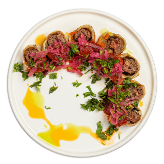 Хачапури с кебабом из телятины 