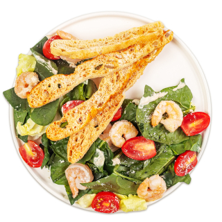 Салат Цезарь с креветкой