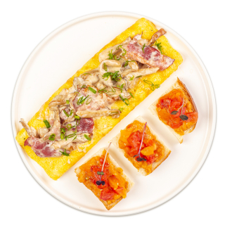 Омлет с грибами